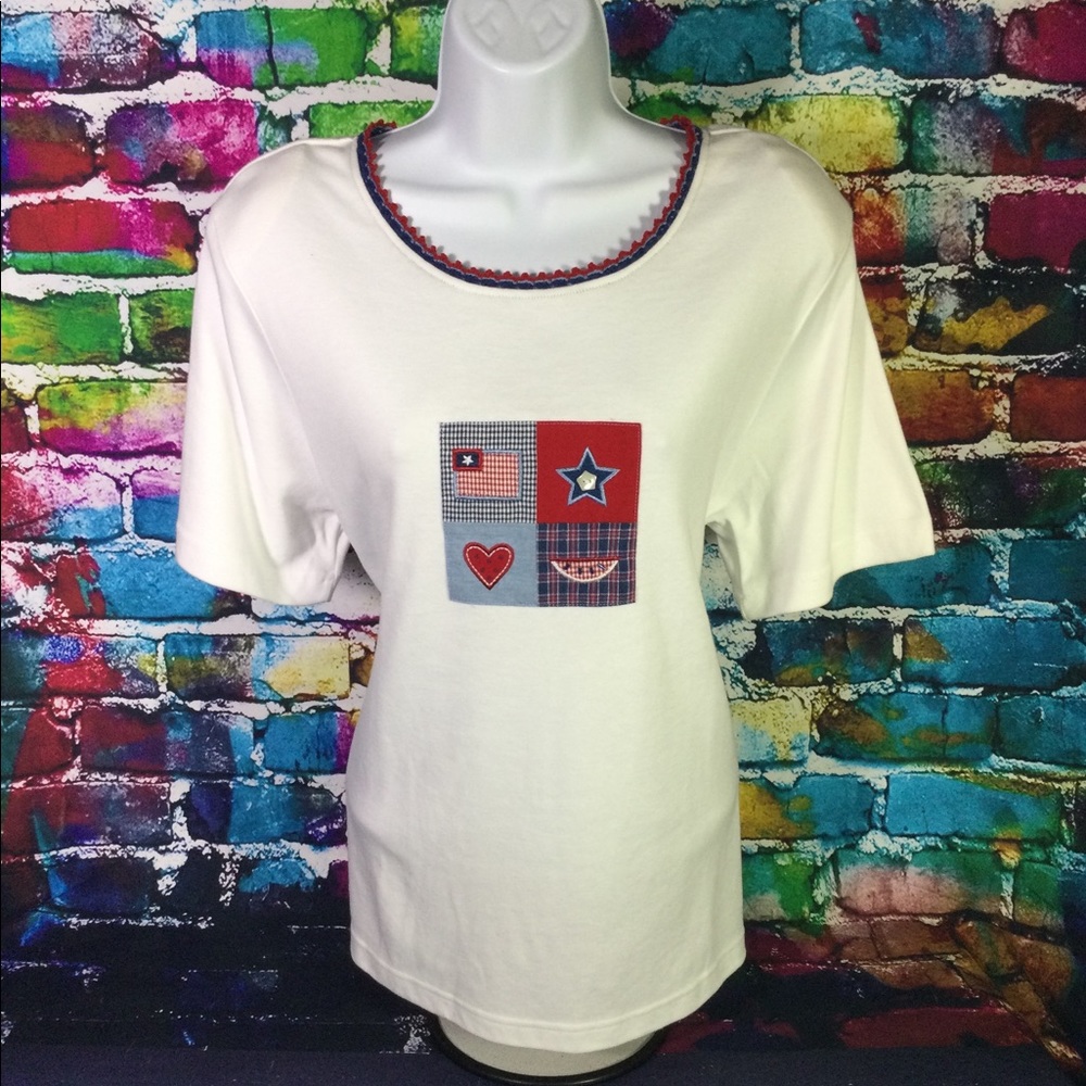 Koret Patriotic Embroidered T-shirt Women’s M